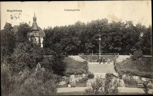 Ak Magdeburg an der Elbe, Luisengarten