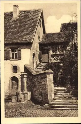 Ak Rothenburg ob der Tauber Mittelfranken, Wohnhaus des Stadtkirchners