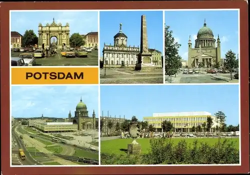 Ak Potsdam, Platz der Nationen, Brandenburger Tor, Nikolaikirche, Obelisk, Kulturhaus