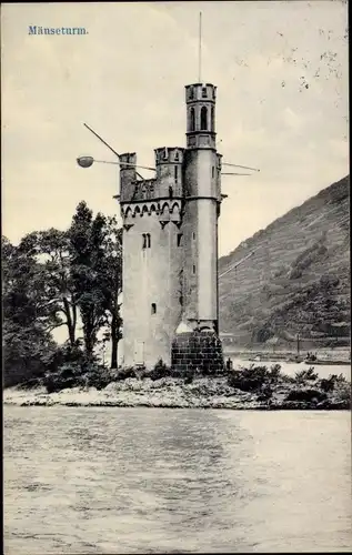 Ak Bingerbrück Bingen am Rhein, Mäuseturm