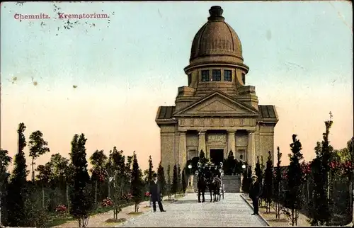 Ak Chemnitz Sachsen, Krematorium