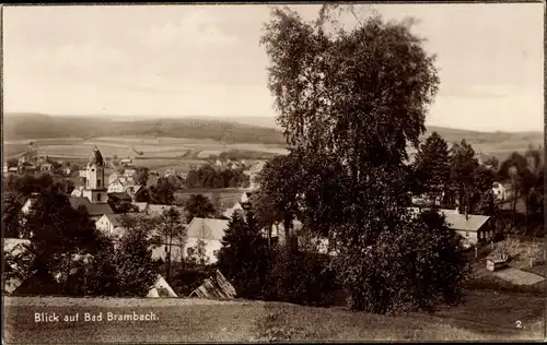 Ak Bad Brambach im Vogtland, Blick auf den Ort