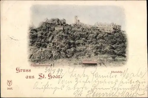 Ak St. Goar am Rhein, Burg Rheinfels