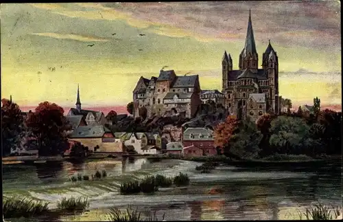 Künstler Ak Limburg an der Lahn, Dom, Schloss