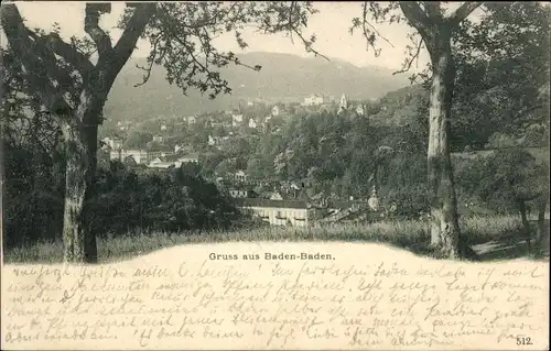 Ak Baden Baden am Schwarzwald, Ortsansicht, Panorama