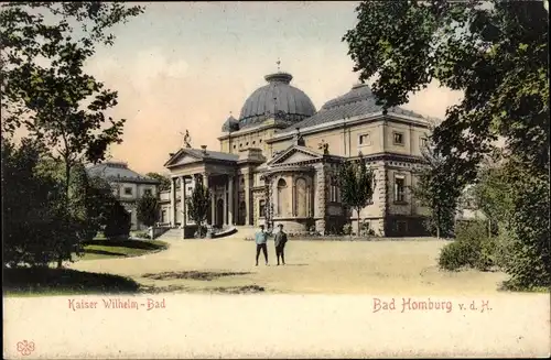 Ak Bad Homburg vor der Höhe Hessen, Kaiser-Wilhelm-Bad, Passanten