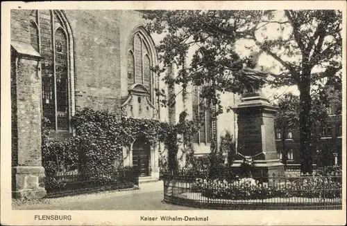 Ak Flensburg in Schleswig Holstein, Kaiser-Wilhelm-Denkmal