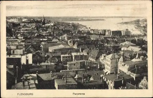 Ak Flensburg in Schleswig Holstein, Panorama