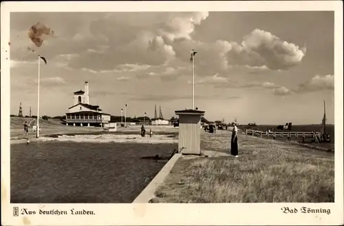 Ak Tönning an der Eider Nordfriesland, Sportbad