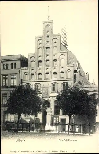 Ak Lübeck in Schleswig Holstein, Schifferhaus