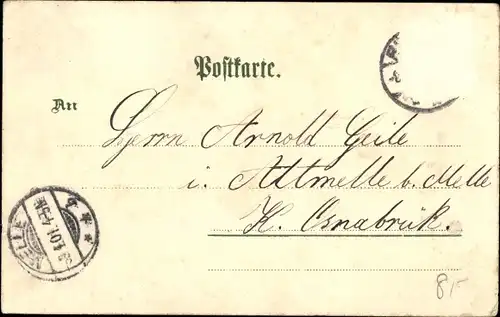 Litho Bitche Bitsch Lothringen Moselle, Totalansicht der Ortschaft