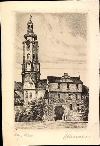 Künstler Ak Weimar in Thüringen, Schloss