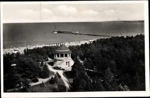 Ak Timmendorfer Strand, Musikpavillon, Landungsbrücke