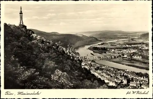 Ak Trier an der Mosel, Mariensäule, Panorama