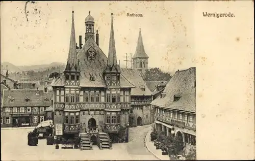 Ak Wernigerode im Harz, Rathaus