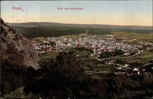 Ak Singen, Stadtpanorama vom Hohentwiel