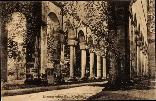 Ak Paulinzella Königsee in Thüringen, Klosterruine