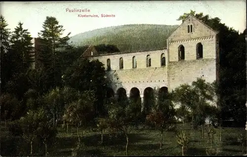 Ak Paulinzella Königsee in Thüringen, Klosterruine, Südseite