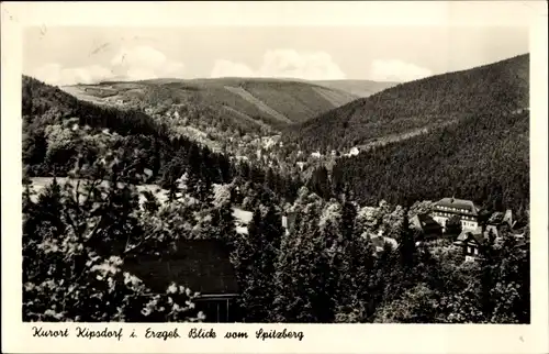 Ak Kipsdorf Altenberg im Erzgebirge, Blick vom Spitzberg