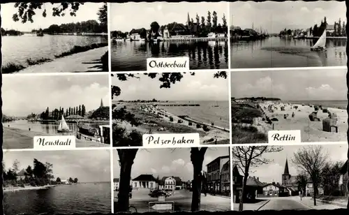 Ak Pelzerhaken Neustadt in Holstein, Rettin, Teilansichten