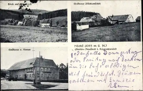 Ak Höchst Eisenbach im Schwarzwald, Gasthaus zum Kreuz