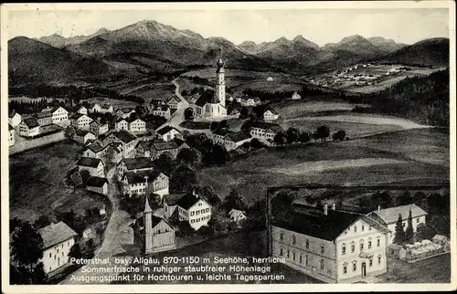 Ak Petersthal Oy Mittelberg Allgäu, Gesamtansicht, Gasthof zum Löwen