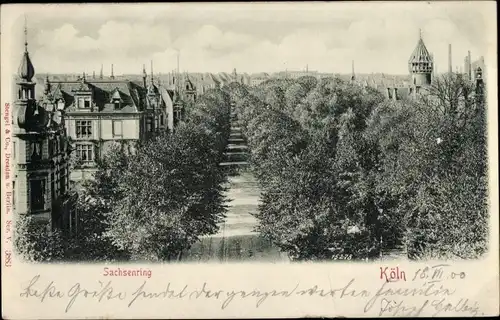 Relief Ak Köln am Rhein, Sachsenring