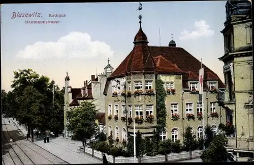 Ak Dresden Ost Blasewitz, Naumannstraße, Rathaus