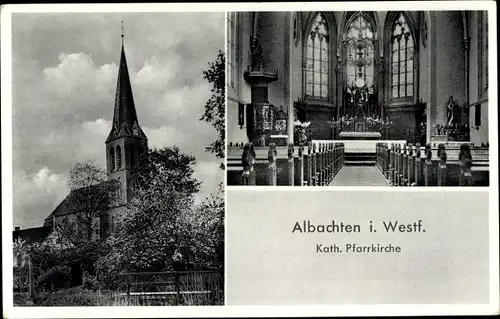 Ak Albachten Münster in Westfalen, Katholische Pfarrkirche, Inneres