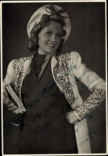 Foto Ak Schauspielerin Oda Troll, Portrait