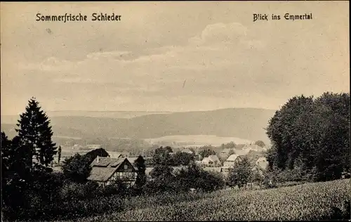 Ak Schieder Schwalenberg in Lippe, Sommerfrische, Blick ins Emmertal