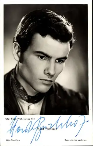 Ak Schauspieler Horst Buchholz, Portrait, UFA Film, Autogramm