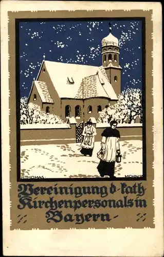Künstler Ak Vereinigung des katholischen Kirchenpersonals in Bayern