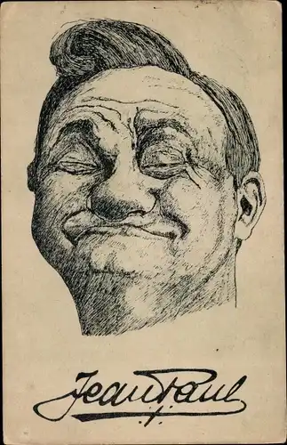 Künstler Ak Jean Paul, Berlin Metropol Kabarett, Neujahresglückwunsch