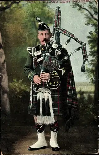 Ak Piper, Highland Light Infantry, Schottischer Soldat, Dudelsack