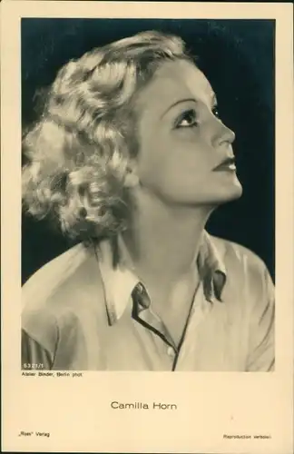 Ak Schauspielerin Camilla Horn, Portrait, Ross Verlag 6321/1