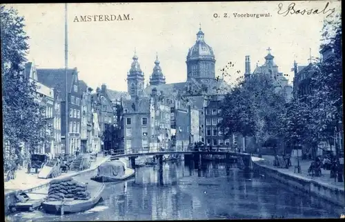 Ak Amsterdam Nordholland Niederlande, O. Z. Voorburgwal