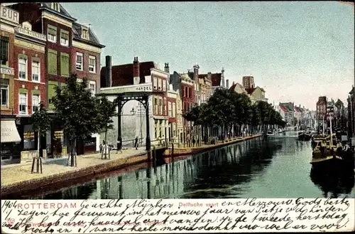 Ak Rotterdam Südholland Niederlande, Delftsche vaart