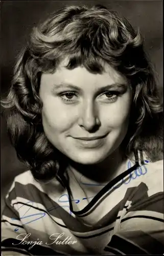 Ak Schauspielerin Sonja Sutter, Portrait, Autogramm