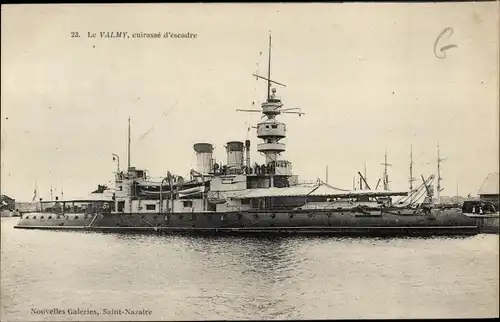 Ak Französisches Kriegsschiff, Valmy, Cuirassé
