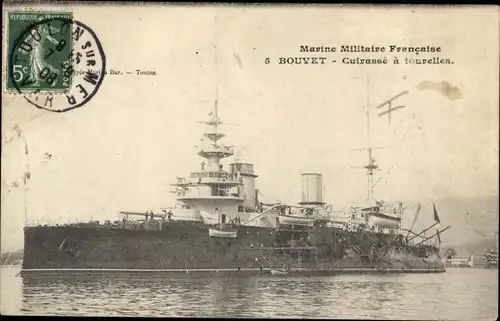 Ak Französisches Kriegsschiff, Bouvet, Cuirassé