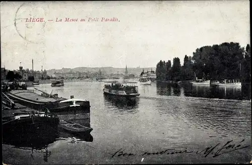 Ak Liège Lüttich Wallonien, La Meuse au Petit Paradis