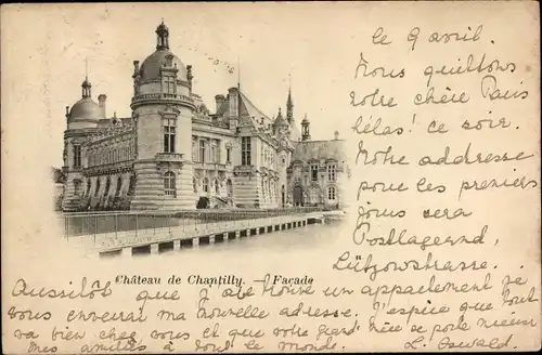 Ak Chantilly Oise, Chateau de Chantilly, Facade