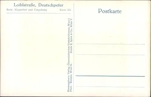 Ak Kärnten, Deutschpeter, Loiblstraße