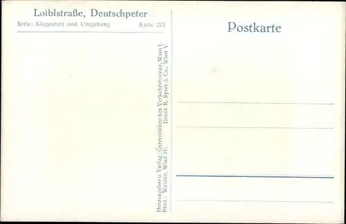 Ak Kärnten, Deutschpeter, Loiblstraße