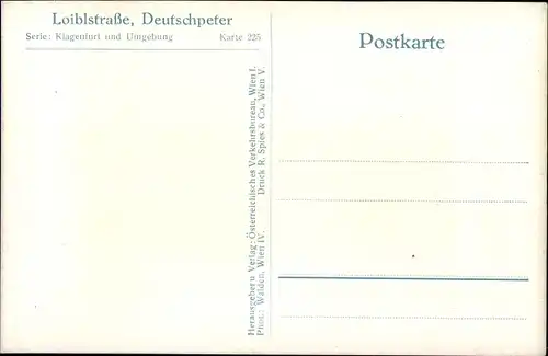 Ak Kärnten, Deutschpeter, Loiblstraße