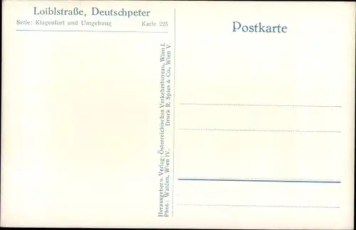 Ak Kärnten, Deutschpeter, Loiblstraße