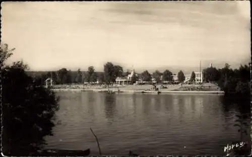 Ak Villennes Medan sur Seine Yvelines, der Strand