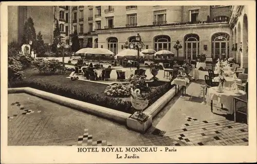Ak Paris V, Hotel Royal Monceau, der Garten