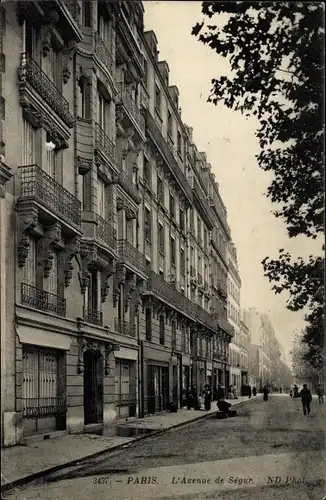 Ak Paris XV., Avenue de Segur